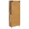 vidaXL Highboard Montowane na ścianie Stare drewno 69,5 x 34 x 180 cm