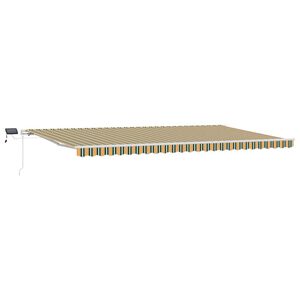 vidaXL Markiza wysuwana Zielony i ż&oacute;łty 600 &times; 300 cm
