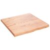 vidaXL Blat do łazienki, jasnobrązowy, 60x60x(2-4) cm, lite drewno