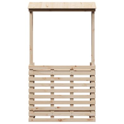 vidaXL Barowy stolik ogrodowy z daszkiem, 112,5x57x195,5 cm, drewniany