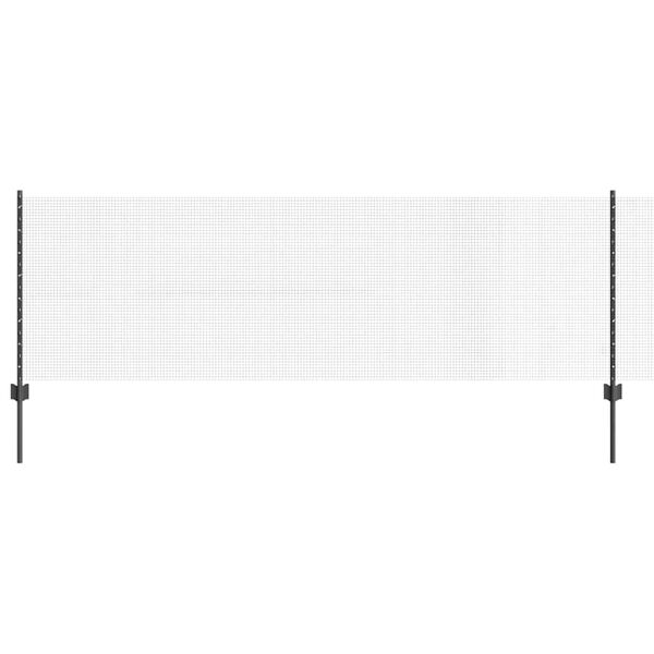 vidaXL Ogrodzenie z słupkiem Szary 0,8 x 10 m Stal i PVC