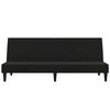 vidaXL 2-osobowa kanapa rozkładana z podn&oacute;żkiem, czarna, mikrofibra