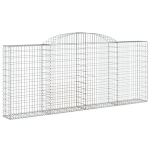 vidaXL Łukowaty kosz gabionowy 300x30x120/140 cm, galwanizowane żelazo