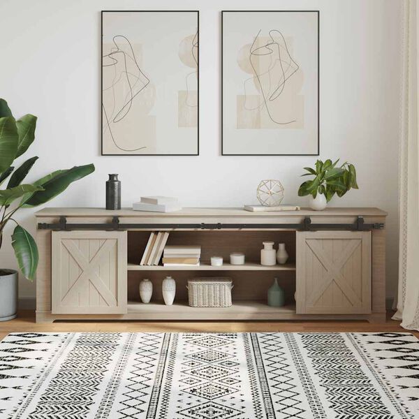 vidaXL System do drzwi przesuwnych do mebli, 200 cm, stal węglowa