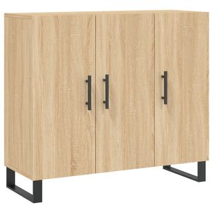 vidaXL Szafka, dąb sonoma, 90x34x80 cm, materiał drewnopochodny