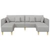 vidaXL Sofa z poduszką 3 pcs Szary chmur tkanina