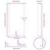 vidaXL Nogi do stołu barowego w kształcie litery U 2 szt. Białe 60x(110-111) cm Stal