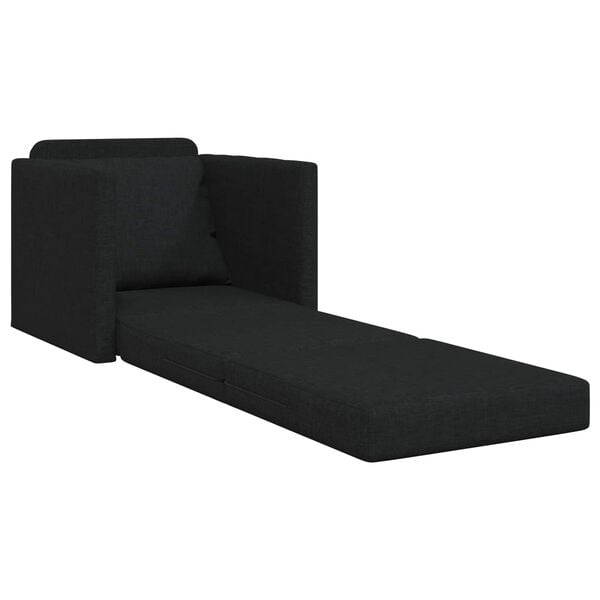 vidaXL Sofa Bed 60cm Czarny tkanina
