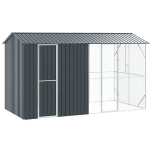 vidaXL Klatka dla ptak&oacute;w z przechowywaniem Antracyt 430 x 208 x 247 cm