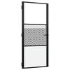 vidaXL Drzwi szklane Fretwork Czarny 93 x 3,5 x 201,5 cm Aluminium