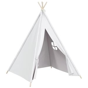 vidaXL Biały namiot dziecięcy tipi, z torbą, peach skin, 120x120x150cm