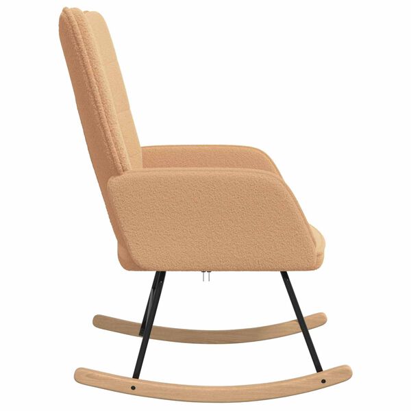 vidaXL Fotel bujany Beżowy Tkanina sherpa