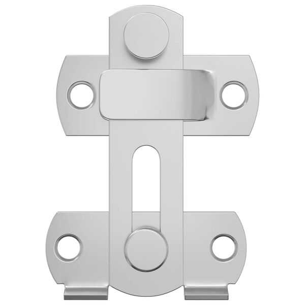 vidaXL Zamek drzwiowy 2 pcs Srebrny 70 x 8 mm Stal