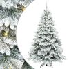 vidaXL Sztuczna choinka z 300 diodami LED Biały 210 cm PE i PVC