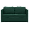 vidaXL Sofa podłogowa 2-w-1, ciemnozielona, 122x204x55 cm, aksamit