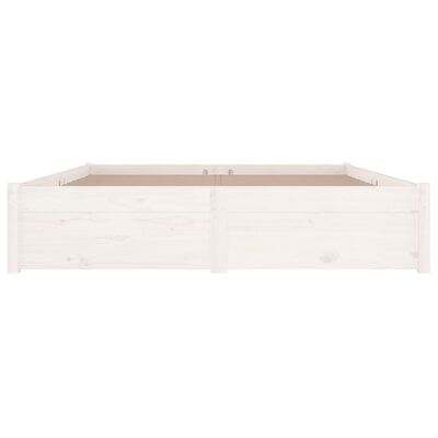 vidaXL Rama łóżka z szufladami, biała, 200x200 cm