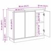 vidaXL Komoda LED Stare drewno 90 x 32 x 75 cm Materiał drewnopochodny