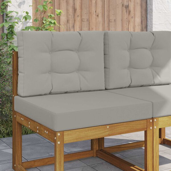 vidaXL Poduszka do sofy na zewnątrz 2 pcs Szary Poliester