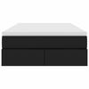 vidaXL Ł&oacute;żko z miejscem na przechowywanie i materacem Czarny