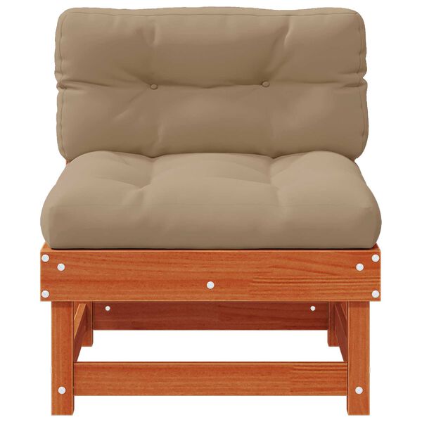 vidaXL Sofa Środkowa do Ogrodu Lite drewno sosnowe Woskowy Brąz