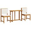 vidaXL Zestaw Bistro Ogrodowego 3 pcs Brązowy Lite Drewno Akacji