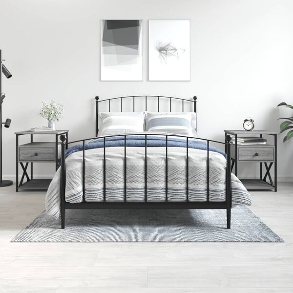 vidaXL Szafki nocne, 2 szt., szary dąb sonoma, 40x42x55 cm