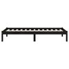 vidaXL Rama ł&oacute;żka, czarna, lite drewno sosnowe, 100 x 200 cm