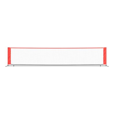 vidaXL Siatka do tenisa, czarno-czerwona, 500x100x87 cm, poliester