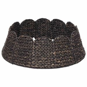 vidaXL Kołnierz do Choinki Okrągły Czarny śr. 45 x 22 cm Hiacynt wodny