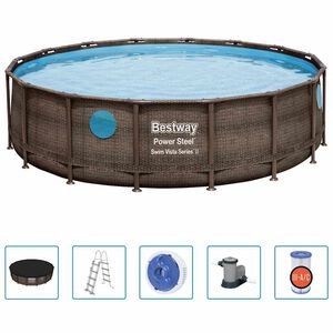 Bestway Basen Power Steel z zestawem akcesori&oacute;w, 488x122 cm