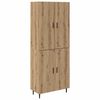 vidaXL Highboard 2 szt. Dąb rzemieślniczy 69,5 x 34 x 180 cm