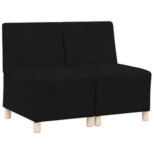 vidaXL Modułowa sofa bez podłokietnik&oacute;w 2 szt. Czarny tkanina