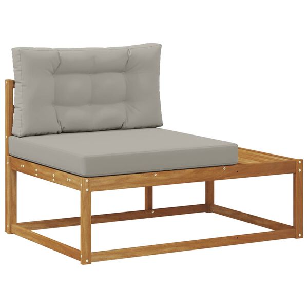 vidaXL Zestaw sof na zewnątrz 3 Sztuka Naturalny i Jasny Szary