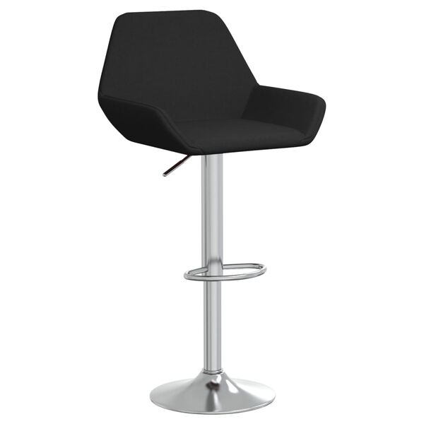 vidaXL Stołki barowe, 2 szt., czarne, tapicerowane tkaniną