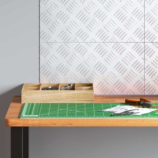 vidaXL Stopień Prostokątny 4 pcs Srebrny 40 x 20 cm Aluminium