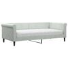vidaXL Sofa z materacem do spania, jasnoszara, 90x190 cm, aksamit