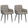 vidaXL Krzesła jadalne 2 pcs Sk&oacute;ra zamszowa jasnoszary 59x56,5x85cm
