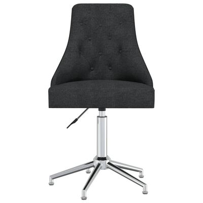 vidaXL Obrotowe krzesła stołowe, 4 szt., czarne, obite tkaniną