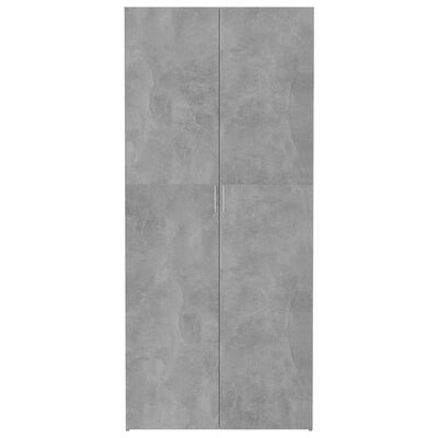 vidaXL Szafa, szarość betonowa, 80 x 35,5 x 180 cm, płyta wiórowa