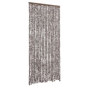 vidaXL Zasłona przeciwko owadom, brąz i biel, 90x220 cm, szenil