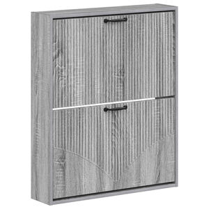 vidaXL Wisząca szafka na buty HOORN 71 x 17 x 86 cm Szary Sonoma
