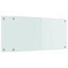 vidaXL Panel kuchenny 2 pcs Biały 80 x 40 cm szkło hartowane