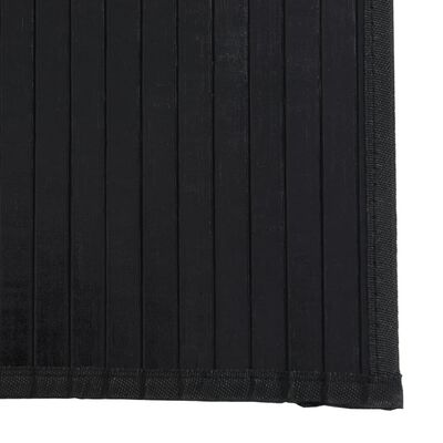 vidaXL Dywan prostokątny, czarny, 100x200 cm, bambusowy