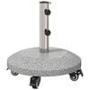 vidaXL Podstawa parasola Granite z k&oacute;łkami do słupka 4-5 cm 27.2 kg