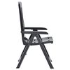 vidaXL Rozkładane krzesła do ogrodu, 2 szt., plastikowe, antracytowe