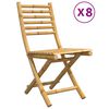 vidaXL Krzesła składane 8 szt. 43x54x88 cm Bambus