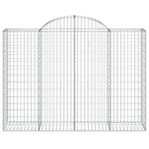 vidaXL Kosze gabionowe, 9 szt, 200x50x140/160 cm, galwanizowane żelazo