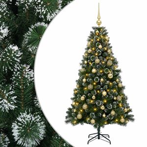 vidaXL Sztuczna choinka z bombką 120 cm 150 LED Ciepła biel