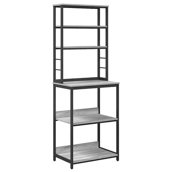 vidaXL P&oacute;łka kuchenna Szary Sonoma 60 x 40 x 168 cm