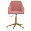 vidaXL Obrotowe krzesła stołowe, 2 szt., r&oacute;żowe, aksamitne
